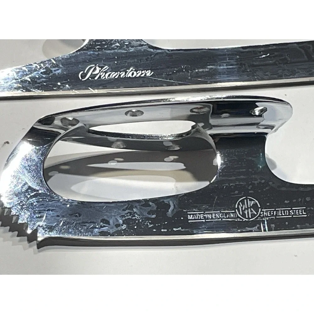 Vintage MK Phantom Figure Skating Blades Size 10 Howard Cracker Engraved England